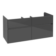 V&B Collaro Armoire sous lavabo 115,4x54,6x44,4 cm, avec WT, gris brillant