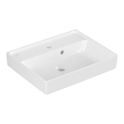 V&B Collaro lavabo 50x40 cm, avec trop-plein, sous-meuble poncé, blanc
