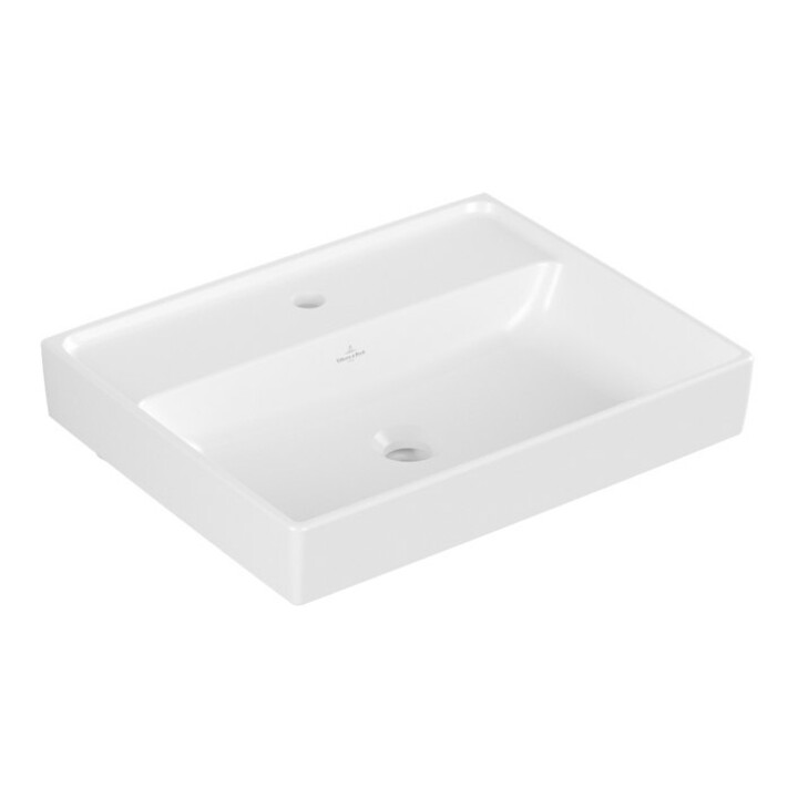 V&B Collaro lavabo 55x44 cm, sans trop-plein, blanc pierre C-plus