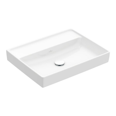 V&B Collaro lavabo 60x47, sans trop-plein, sans perçage robinet, blanc C-plus