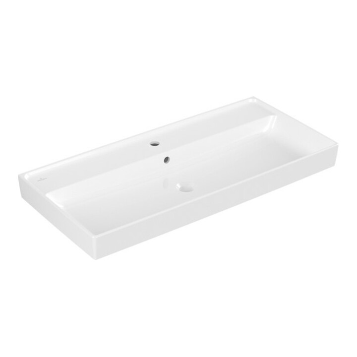 V&B Collaro Meuble-lavabo 100x47 cm, avec trop-plein, blanc