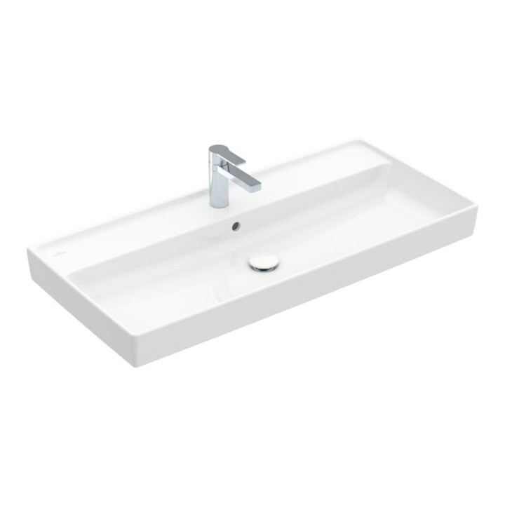 V&B Collaro Meuble-lavabo 100x47 cm, avec trop-plein, blanc