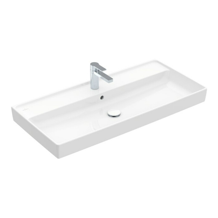 V&B Collaro Meuble-lavabo 100x47 cm, avec trop-plein, blanc C-plus