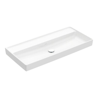 V&B Collaro Meuble-lavabo 100x47 cm, sans trop-plein, sans trou de robinet, blanc