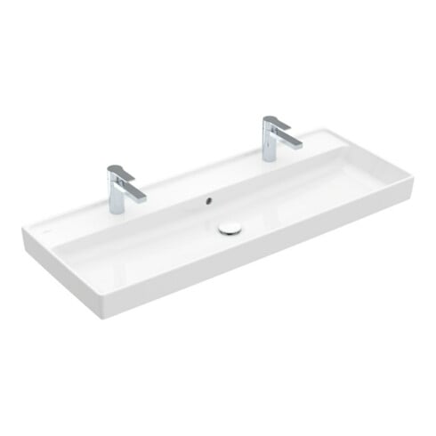 V&B Collaro Meuble-lavabo 120x47 cm, avec trop-plein, blanc