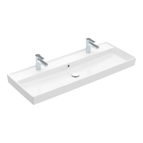 V&B Collaro Meuble-lavabo 120x47 cm, avec trop-plein, blanc C-plus
