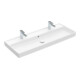 V&B Collaro Meuble-lavabo 120x47 cm, avec trop-plein, blanc pierre C-plus-3