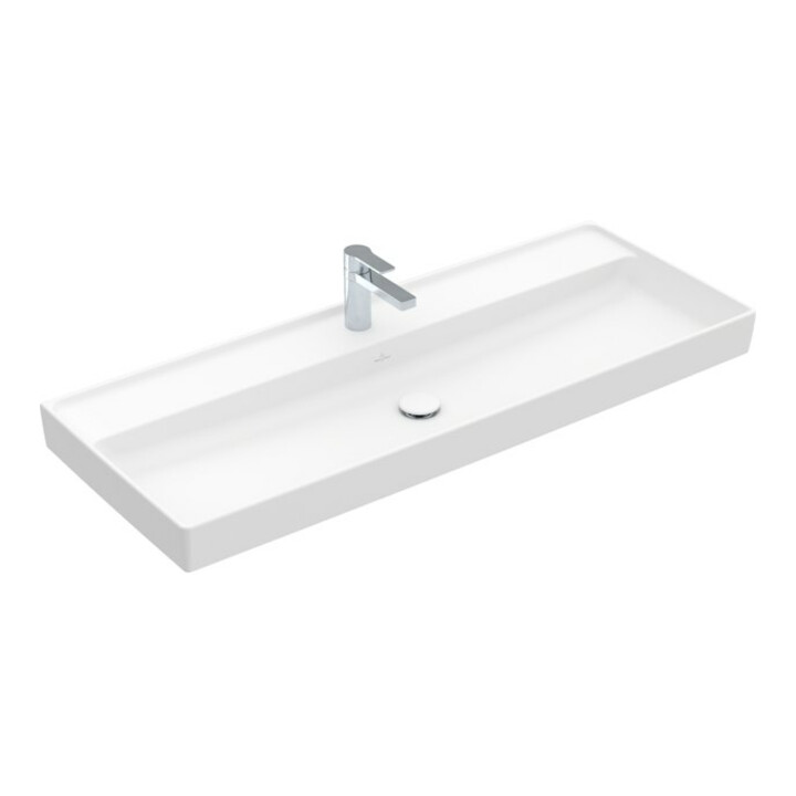 V&B Collaro Meuble-lavabo 120x47 cm, sans trop-plein, stone white C-plus