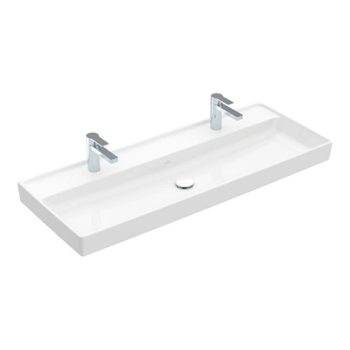 V&B Collaro Meuble-lavabo 120x47cm, sans trop-plein, blanc C-plus