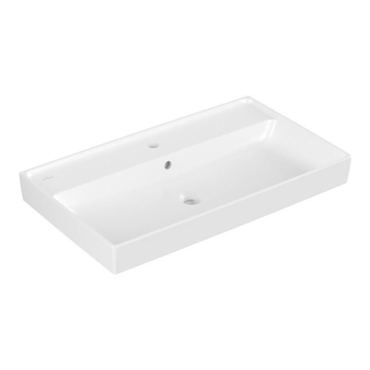 V&B Collaro Meuble-lavabo 80x47 cm, avec siphon, sous-meuble fermé, blanc C+