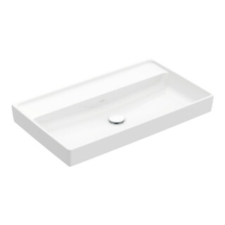 V&B Collaro Meuble-lavabo 80x47 cm, sans trop-plein, sans trou de robinet, blanc