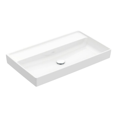 V&B Collaro Meuble-lavabo 80x47 cm, sans trop-plein, sans trou de robinet, blanc