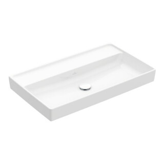 V&B Collaro Meuble-lavabo 80x47 cm, sans trou de robinet, blanc C-plus