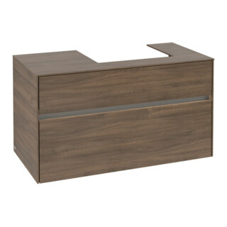 V&B Collaro Meuble sous lavabo 100x54,8x50 cm, lavabo à droite, LED 7,3 W, Ariz. Oa