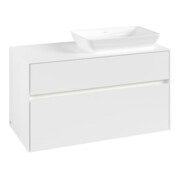 V&B Collaro Meuble sous lavabo 100x54,8x50 cm, lavabo à droite, LED 7,3 W, blanc mat-3