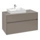 V&B Collaro Meuble sous lavabo 100x54,8x50 cm, lavabo à gauche, taupe-1