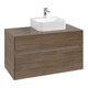 V&B Collaro Meuble sous lavabo 100x54,8x50 cm, lavabo droit, LED 7,3 W, Ariz. Oa-4