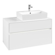 V&B Collaro Meuble sous lavabo 100x54,8x50 cm, lavabo droite, LED 7,3 W, blanc mat-3