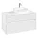 V&B Collaro Meuble sous lavabo 100x54,8x50 cm, vasque à droite, LED 7,3 W, blanc mat-1