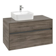 V&B Collaro Meuble sous lavabo 100x54,8x50 cm, vasque à gauche, chêne pierre