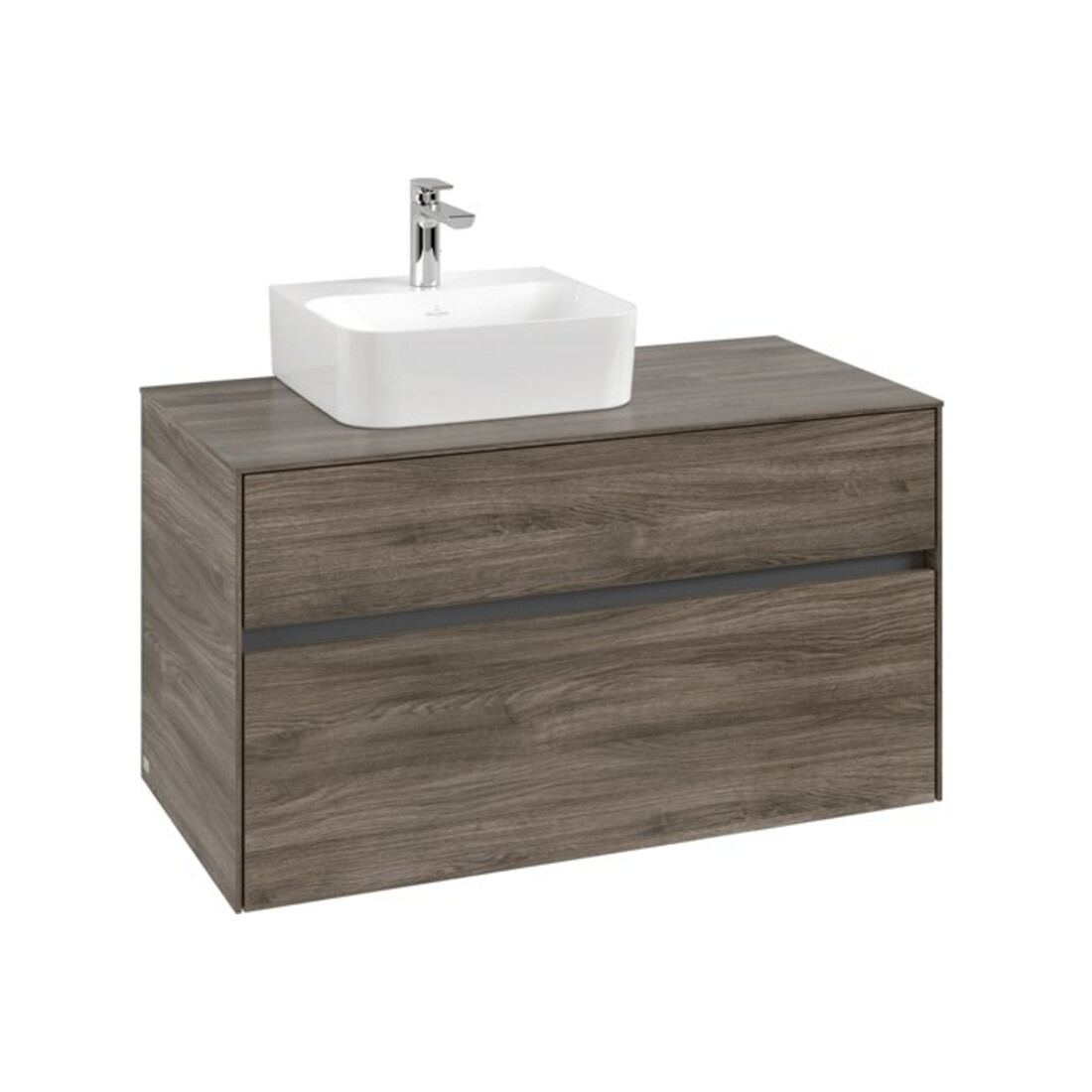 V&B Collaro Meuble sous lavabo 100x54,8x50 cm, vasque à gauche, chêne pierre