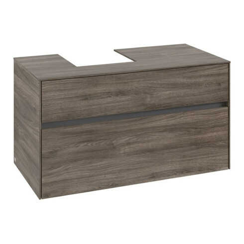 V&B Collaro Meuble sous lavabo 100x54,8x50 cm, vasque à gauche, chêne pierre