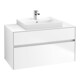 V&B Collaro meuble sous-lavabo 100x54,8x50 cm, vasque centrale, blanc mat-1