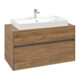 V&B Collaro Meuble sous lavabo 100x54,8x50 cm, vasque centrale, chêne Kansas-3