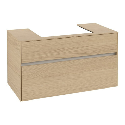 V&B Collaro Meuble sous lavabo 100x54,8x50 cm, vasque centrale, chêne nordique