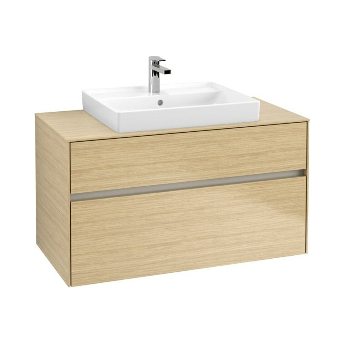 V&B Collaro Meuble sous lavabo 100x54,8x50 cm, vasque centrale, chêne nordique