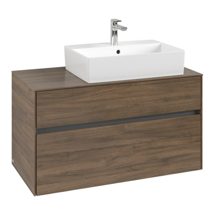 V&B Collaro Meuble sous lavabo 100x54,8x50 cm, vasque droite, chêne Arizona