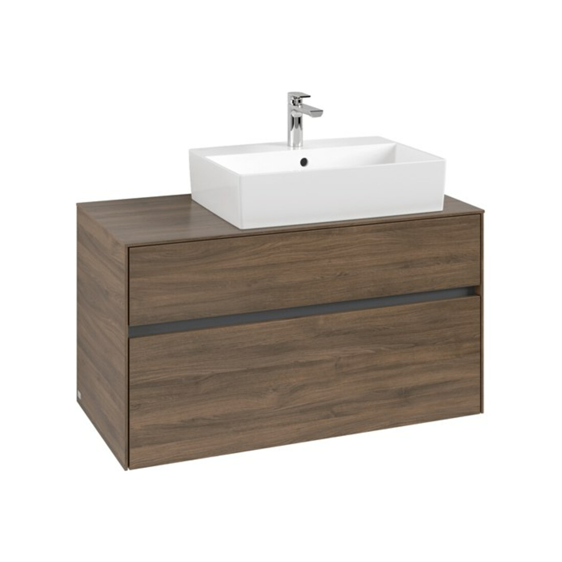 V&B Collaro Meuble sous lavabo 100x54,8x50 cm, vasque droite, chêne Arizona