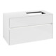 V&B Collaro Meuble sous-lavabo 100x54,8x50 cm, vasque droite, LED 7,3 W, blanc brillant-1