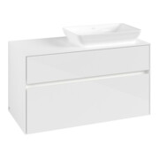 V&B Collaro Meuble sous-lavabo 100x54,8x50 cm, vasque droite, LED 7,3 W, blanc brillant-3