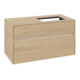 V&B Collaro Meuble sous lavabo 100x54,8x50 cm, vasque droite, LED 7,3 W, Nord Oa