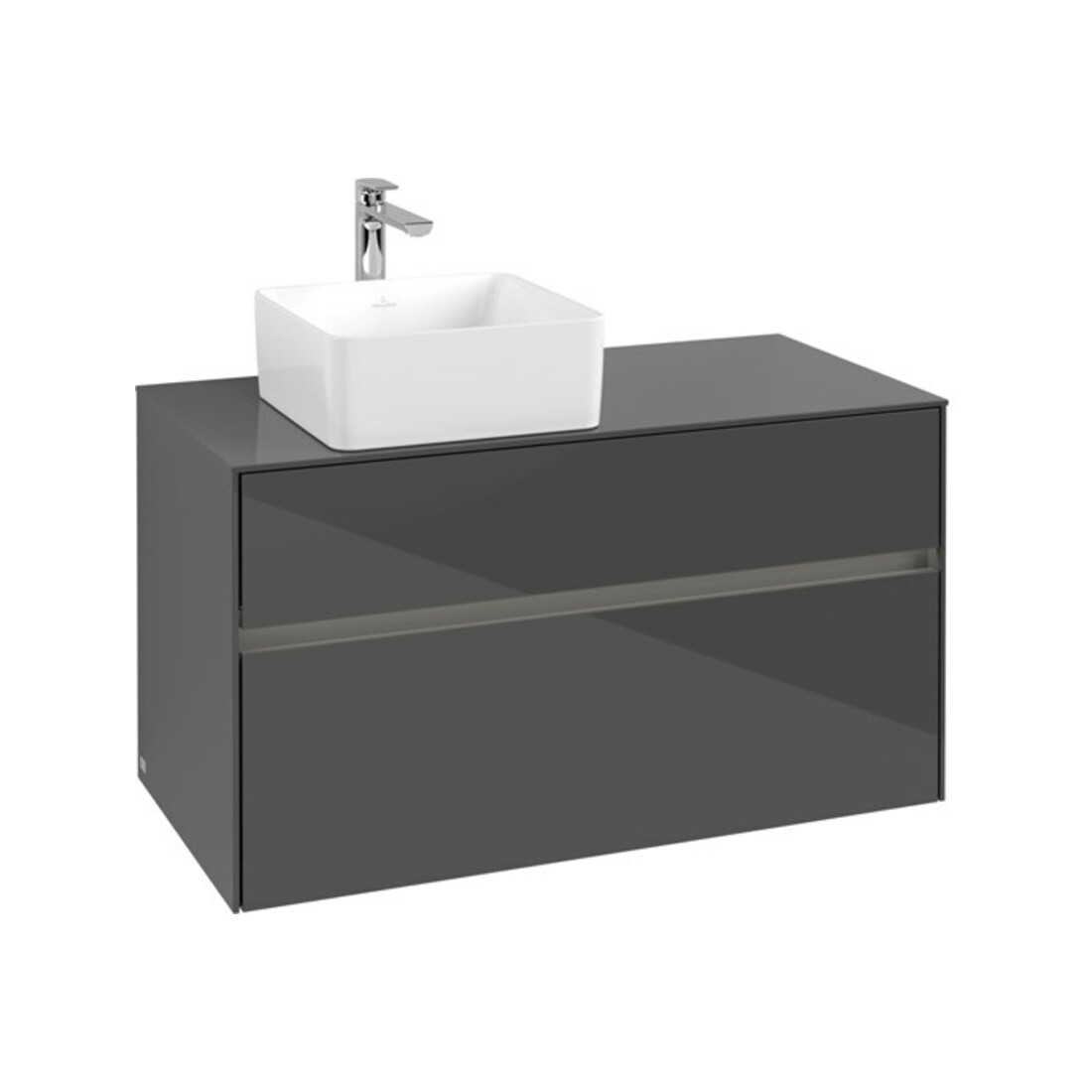 V&B Collaro meuble sous lavabo 100x54,8x50 cm, WT l, LED 7,3 W, glo Gr