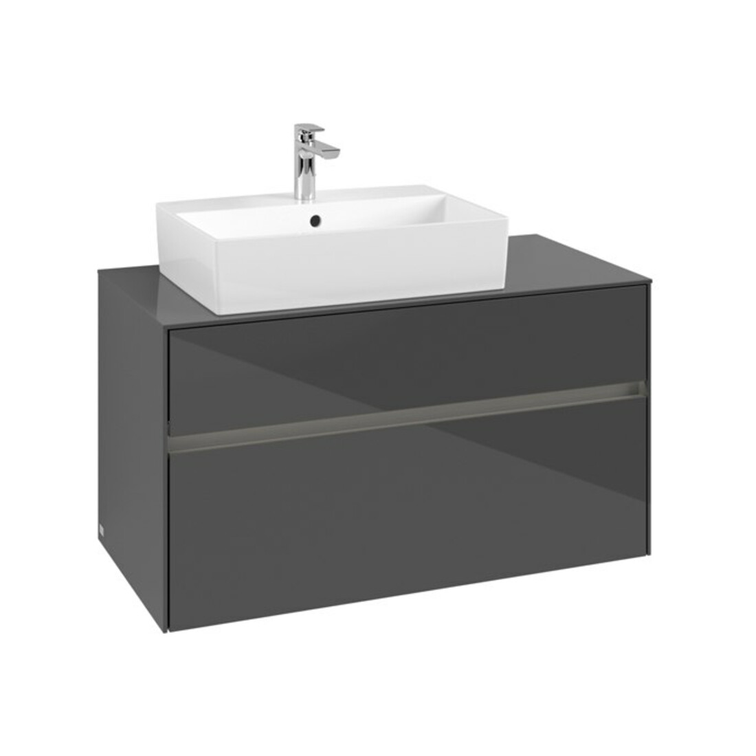 V&B Collaro Meuble sous lavabo 100x54,8x50 cm, WT l, LED 7,3 W, glo Gr