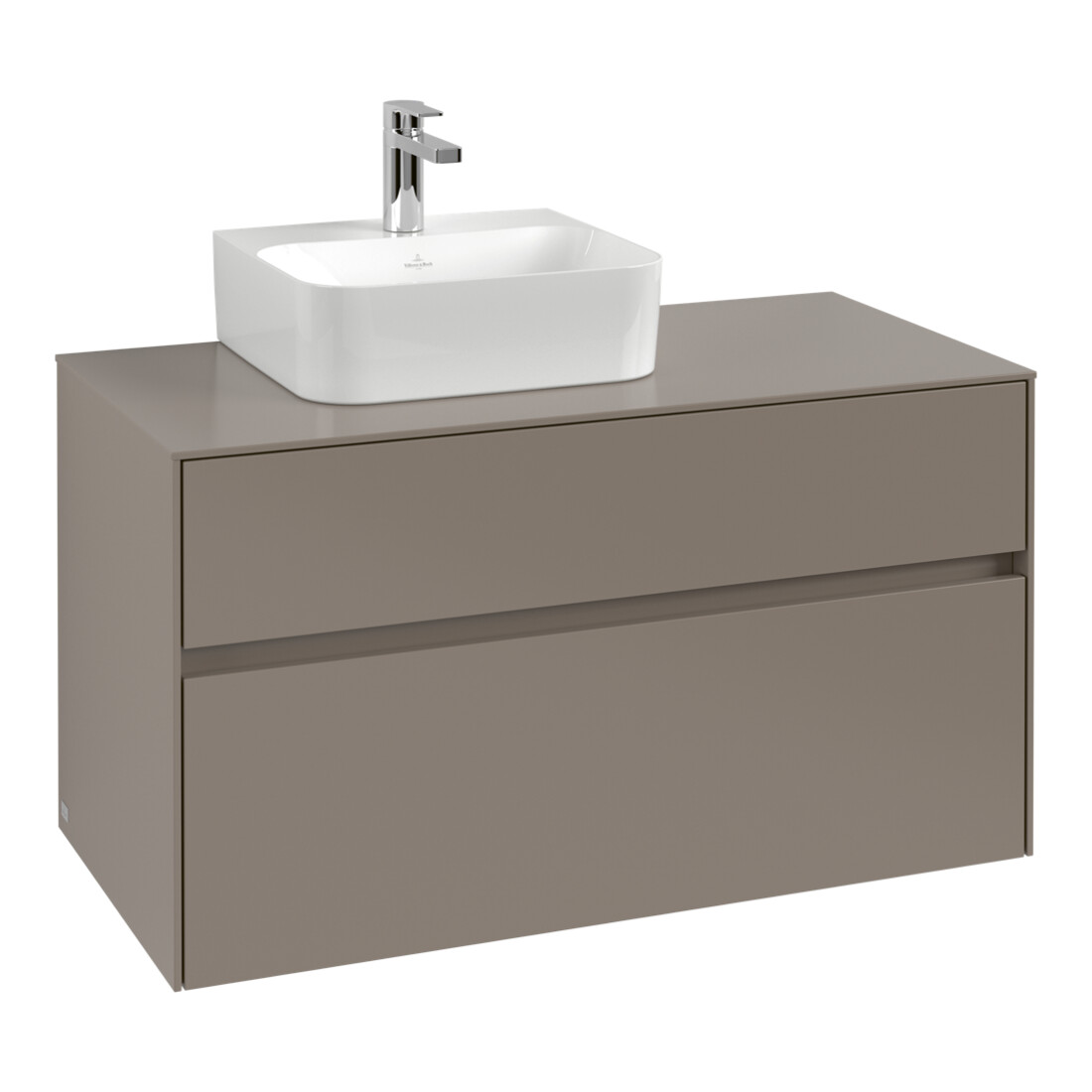 V&B Collaro Meuble sous lavabo 100x54,8x50 cm, WT l, LED 7,3 W, graph.