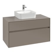 V&B Collaro Meuble sous lavabo 100x54,8x50 cm, WT mi, LED 7,3 W, bleu devant