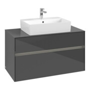 V&B Collaro Meuble sous lavabo 100x54,8x50 cm, WT mi, LED 7,3 W, glo Gr-4