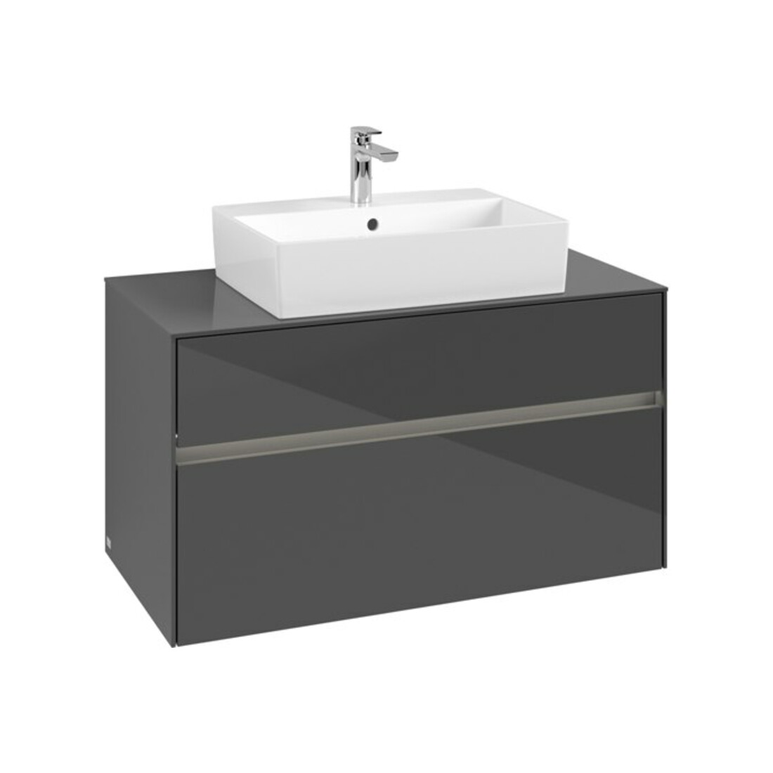V&B Collaro Meuble sous lavabo 100x54,8x50 cm, WT mi, LED 7,3 W, glo Gr