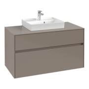 V&B Collaro Meuble sous lavabo 100x54,8x50 cm, WT mi, LED 7,3 W, graph.