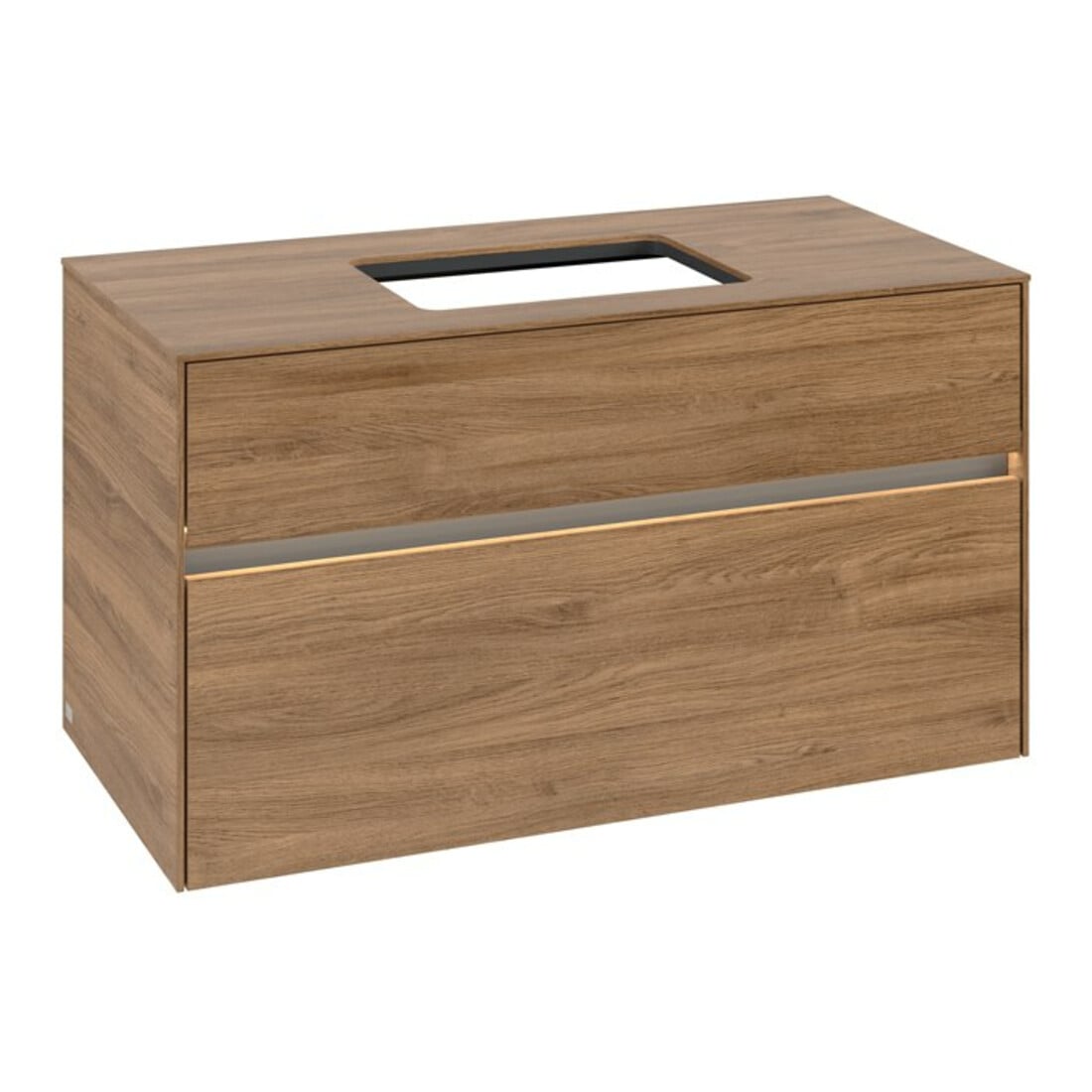 V&B Collaro Meuble sous lavabo 100x54,8x50 cm, WT mi, LED 7,3 W, Kan Oa