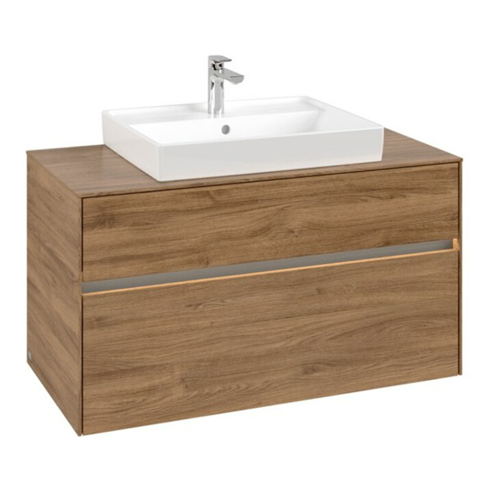 V&B Collaro Meuble sous lavabo 100x54,8x50 cm, WT mi, LED 7,3 W, Kan Oa