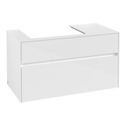 V&B Collaro Meuble sous lavabo 100x54,8x50cm, EV gauche, blanc brillant