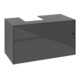 V&B Collaro Meuble sous lavabo 100x54,8x50cm, évier à gauche, gris brillant-3