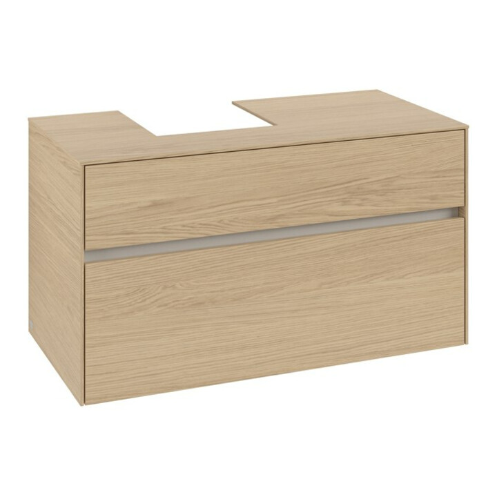 V&B Collaro Meuble sous lavabo 100x54,8x50cm, vasque à gauche, chêne nordique