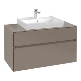 V&B Collaro Meuble sous lavabo 100x54,8x50cm, vasque centrale, graphite