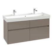 V&B Collaro Meuble sous lavabo 115,4x54,6x44,4 cm, vasque centrale, rouge vin