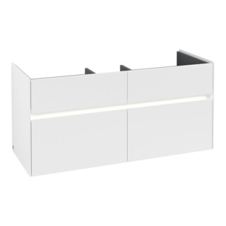 V&B Collaro Meuble sous lavabo 115,4x54,6x44,4cm, avec LED, blanc mat